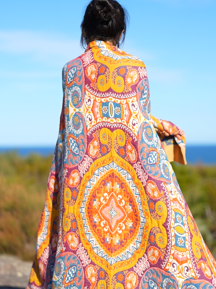 Yoga Blanket | Meditation Blanket | Paisley - Yoga Soul