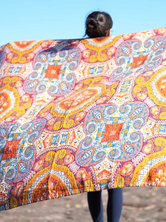 Yoga Blanket | Meditation Blanket | Paisley - Yoga Soul