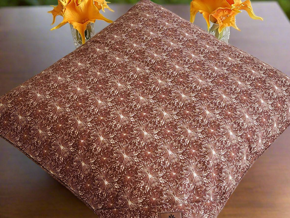 ZABUTON Meditation Cushion | Lotus | Chocolate - Yoga Soul