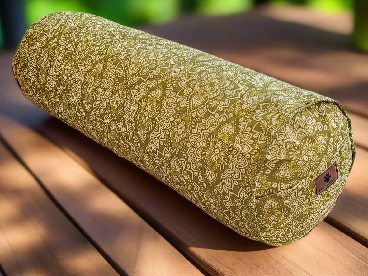 Round Yoga Bolster | Mandala | Kiwi Fruit - Yoga Soul