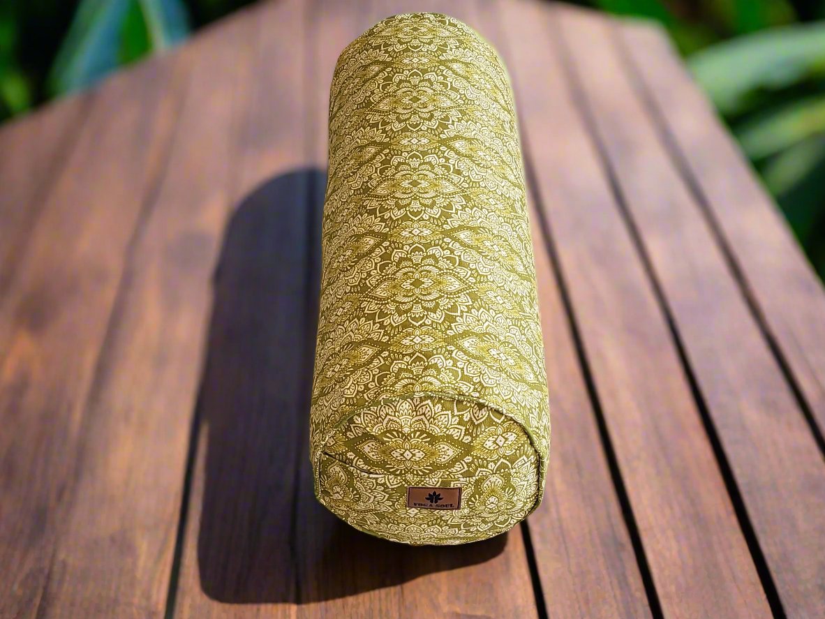 Round Yoga Bolster | Mandala | Kiwi Fruit - Yoga Soul