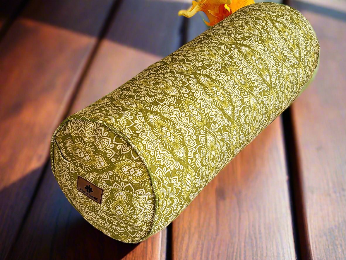 Round Yoga Bolster | Mandala | Kiwi Fruit - Yoga Soul