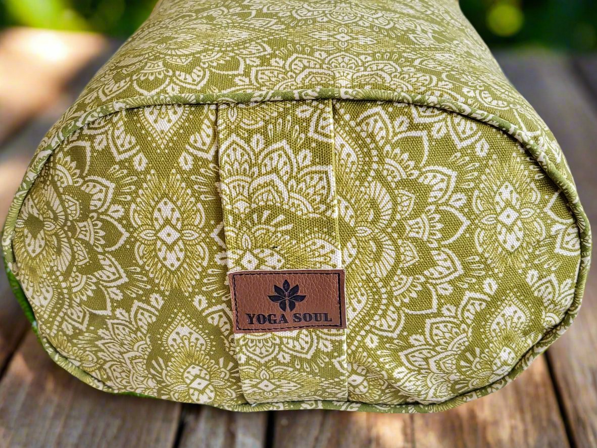 Oval Yoga Bolster | Mandala | Kiwi Fruit - Yoga Soul