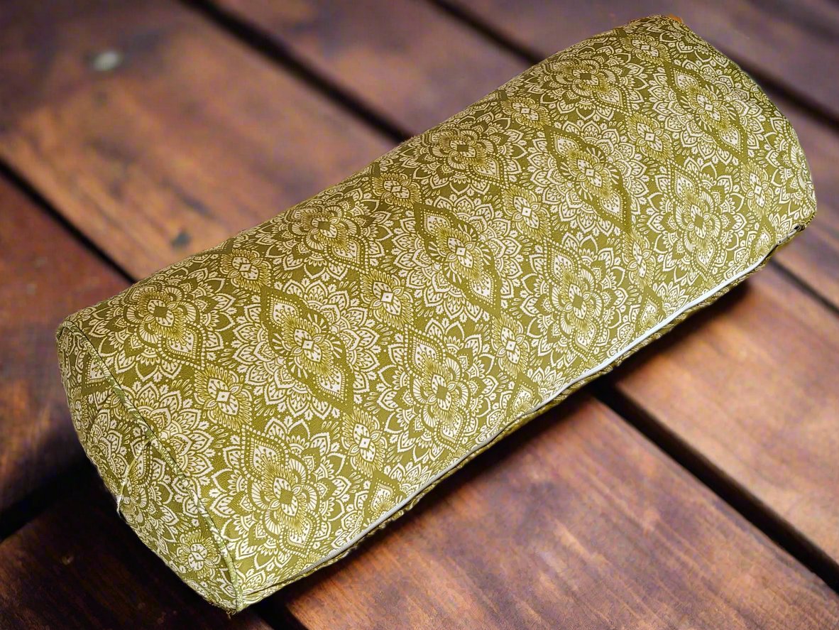 Oval Yoga Bolster | Mandala | Kiwi Fruit - Yoga Soul