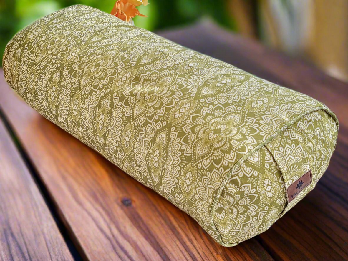 Oval Yoga Bolster | Mandala | Kiwi Fruit - Yoga Soul