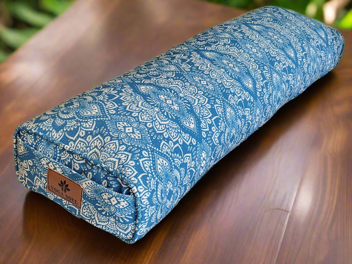 Pranayama Yoga Bolster | Mandala | Indigo Blue - Yoga Soul