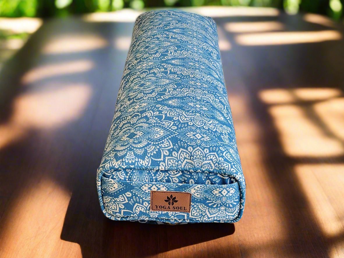 Pranayama Yoga Bolster | Mandala | Indigo Blue - Yoga Soul