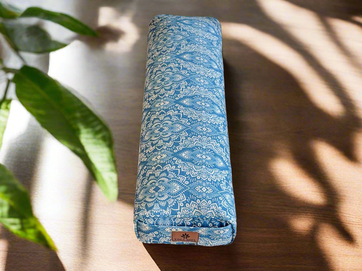 Pranayama Yoga Bolster | Mandala | Indigo Blue - Yoga Soul