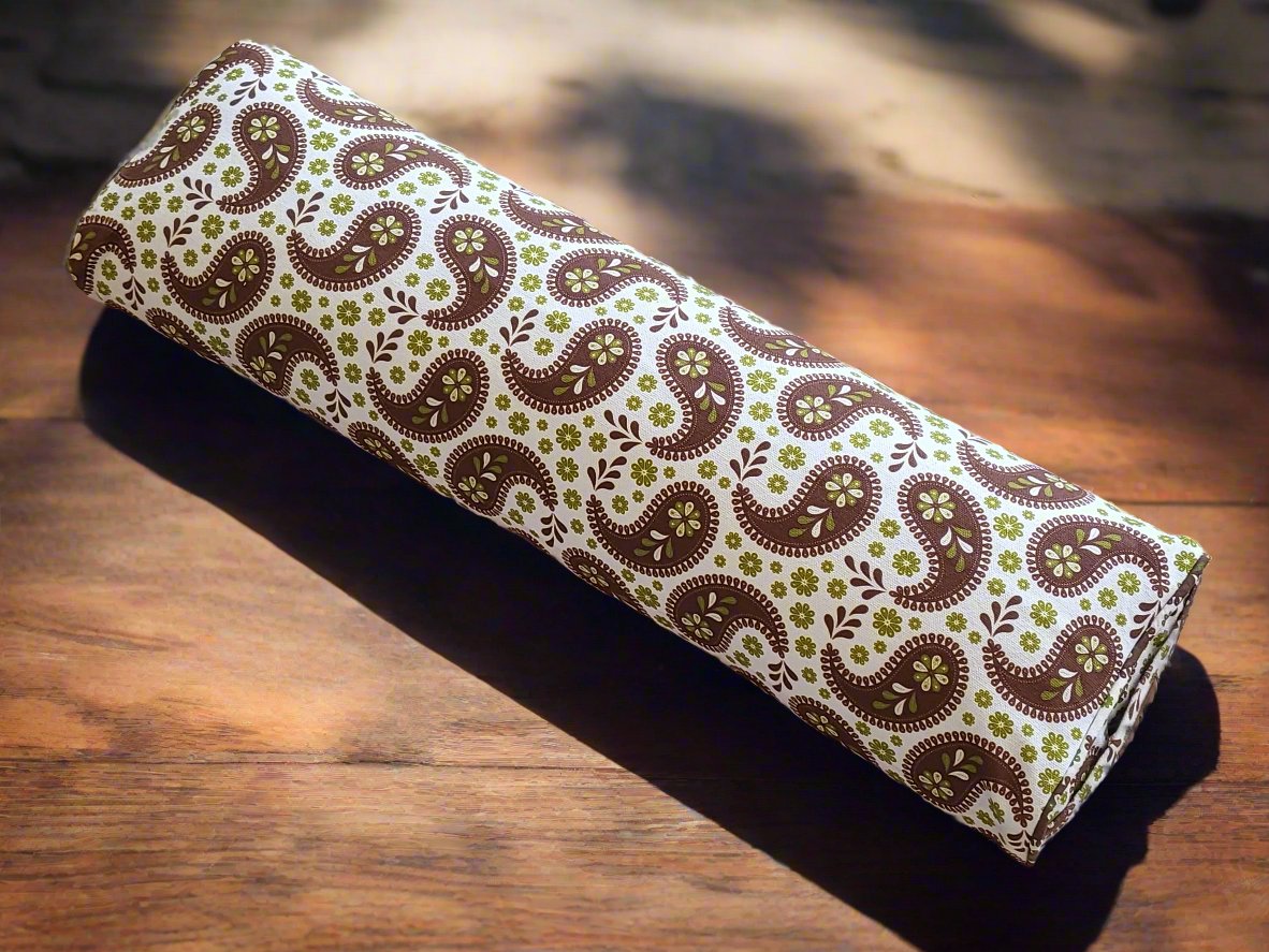 Pranayama Yoga Bolster | Paisley | Chocolate - Yoga Soul