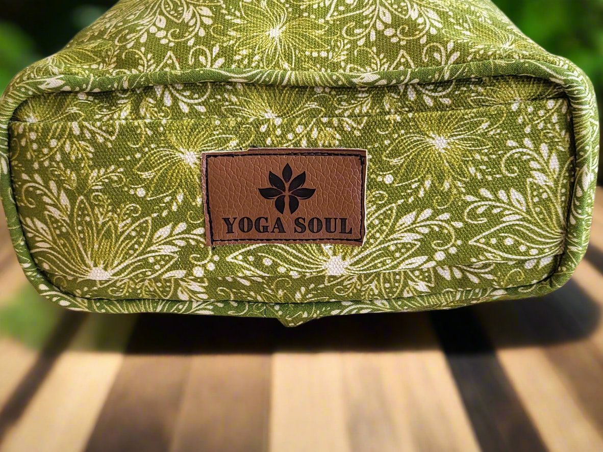 Pranayama Yoga Bolster | Lotus | Olive Green - Yoga Soul