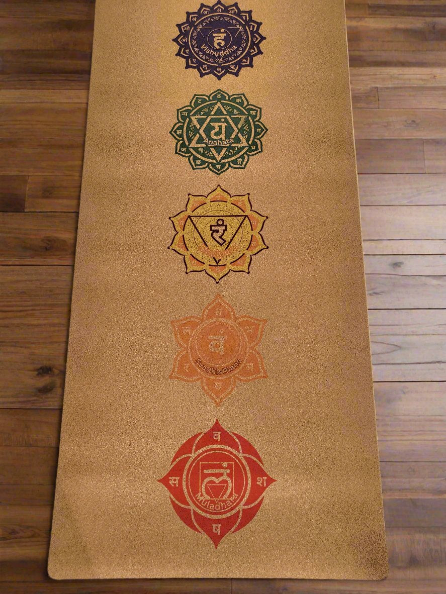 Cork Yoga Mat | Chakra - Yoga Soul