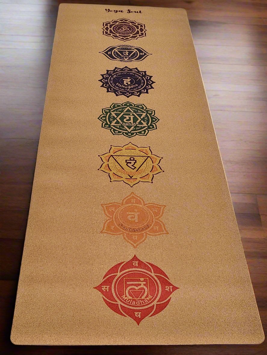 Cork Yoga Mat | Chakra - Yoga Soul