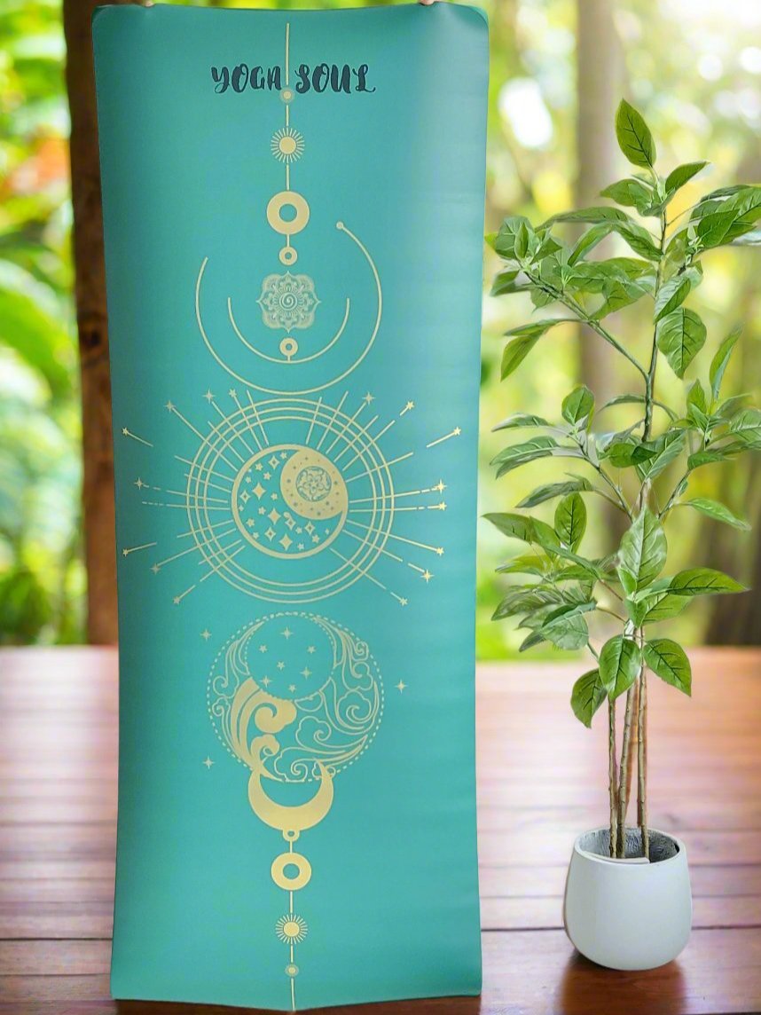 PowerPro Yoga Mat | Trekking Green | Golden Luna - Yoga Soul