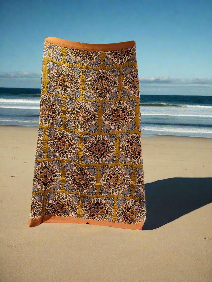 Yoga Blanket | Meditation Blanket | Golden Flower - Yoga Soul