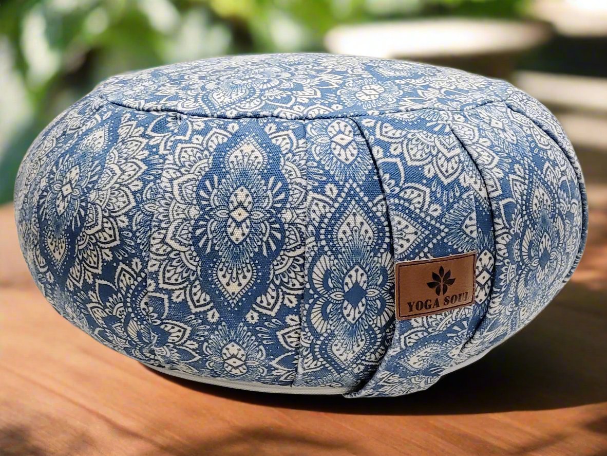 ZAFU Meditation Cushion | Mandala | Indigo Blue - Yoga Soul