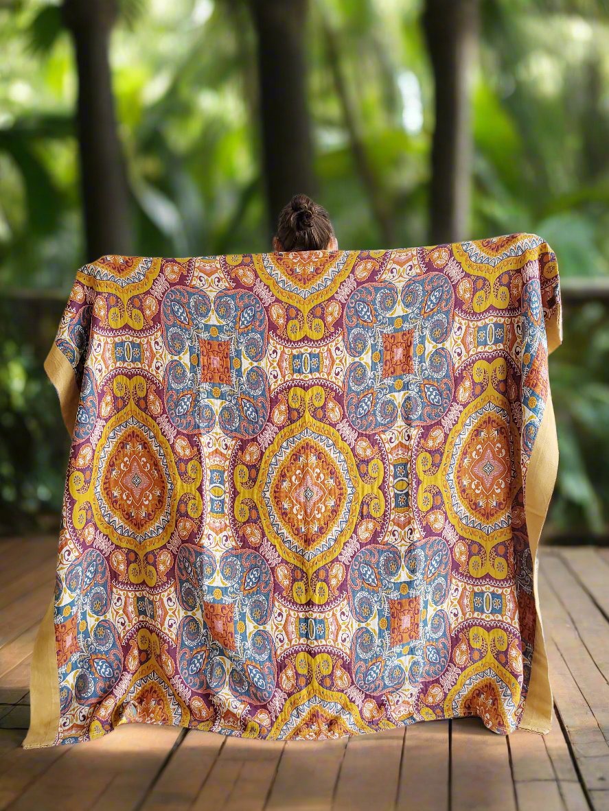 Yoga Blanket | Meditation Blanket | Paisley - Yoga Soul