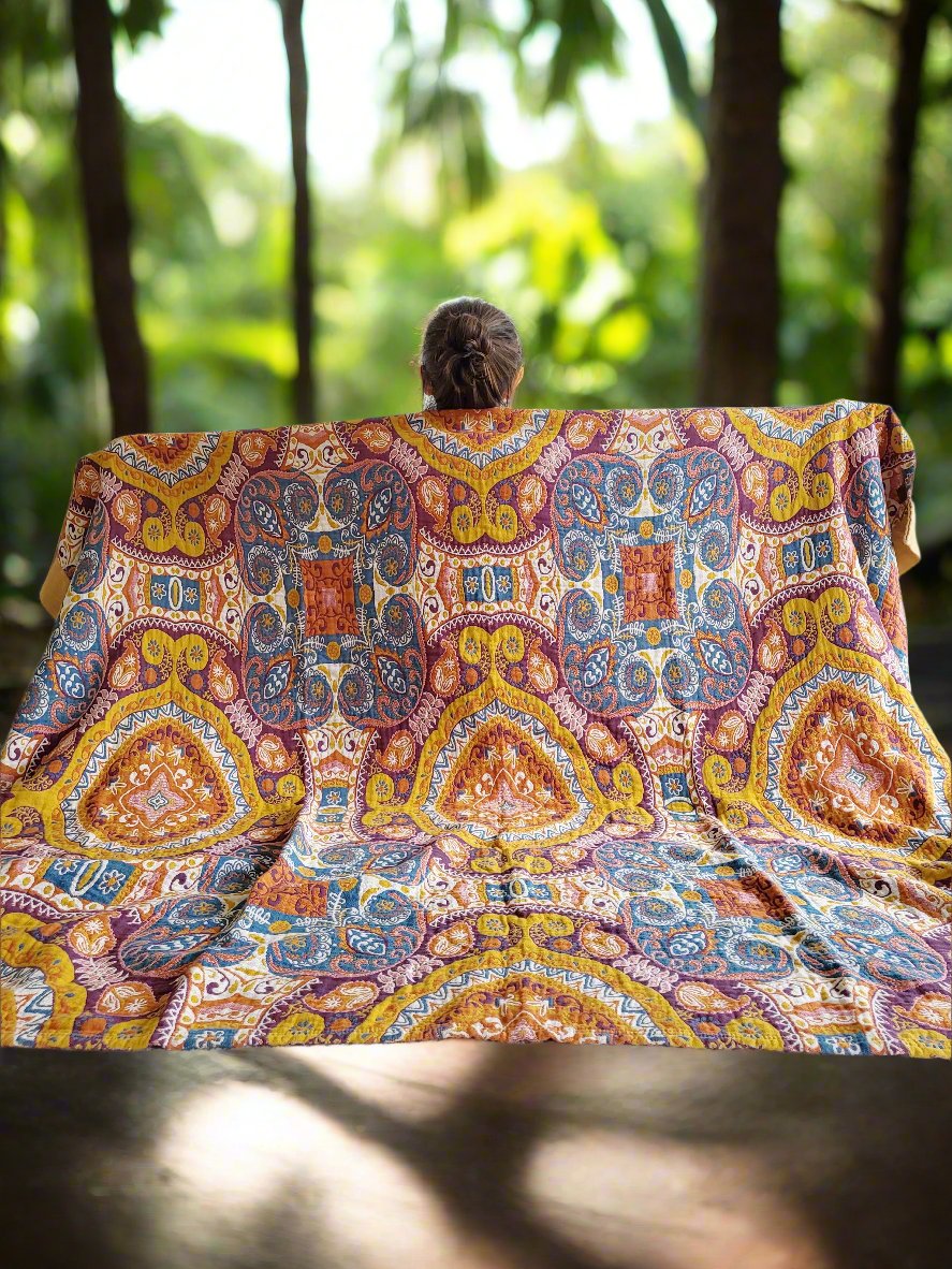 Yoga Blanket | Meditation Blanket | Paisley - Yoga Soul