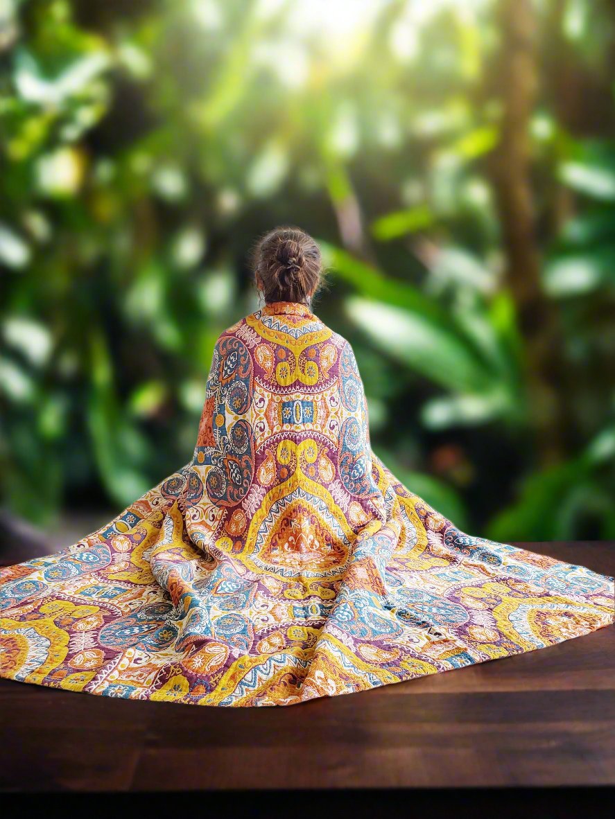 Yoga Blanket | Meditation Blanket | Paisley - Yoga Soul