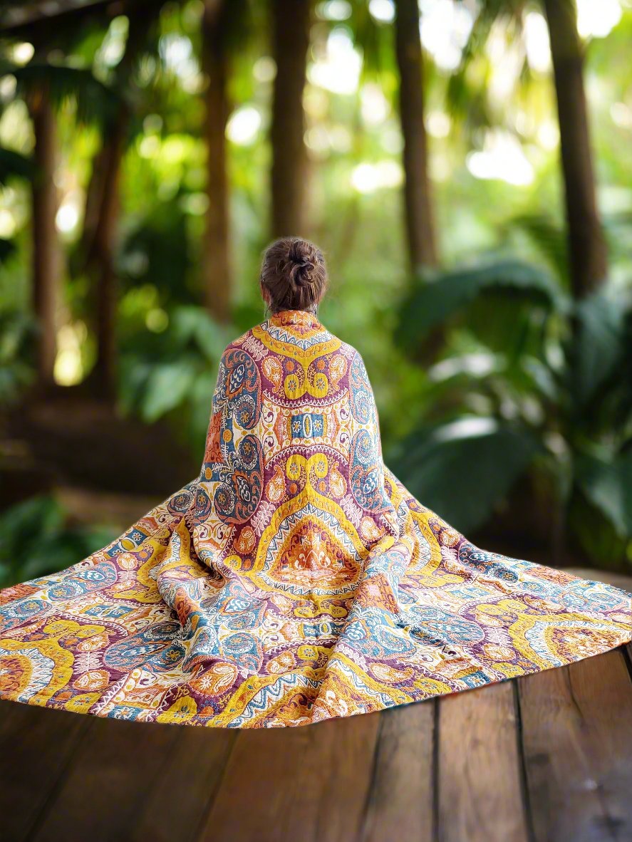 Yoga Blanket | Meditation Blanket | Paisley - Yoga Soul