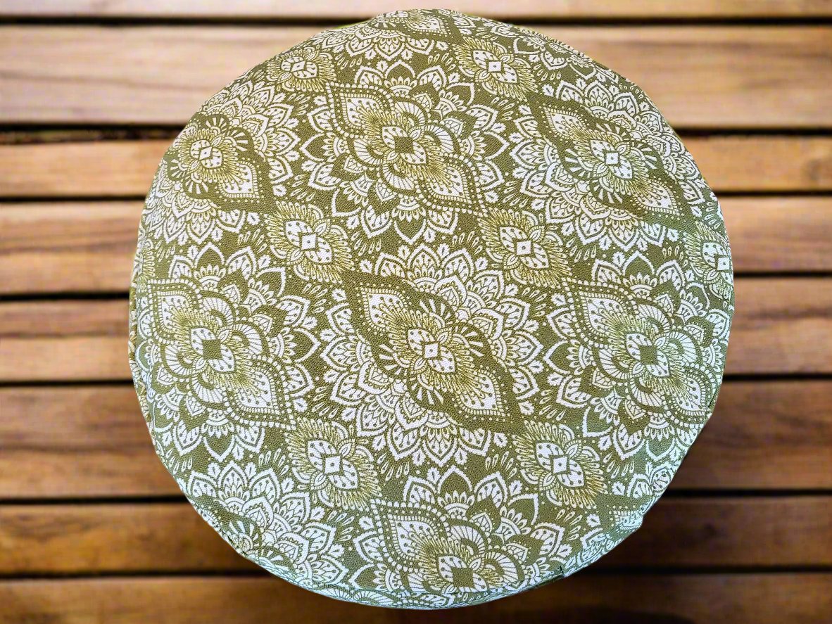 RONDO Meditation Cushion | Mandala | Kiwi Fruit - Yoga Soul