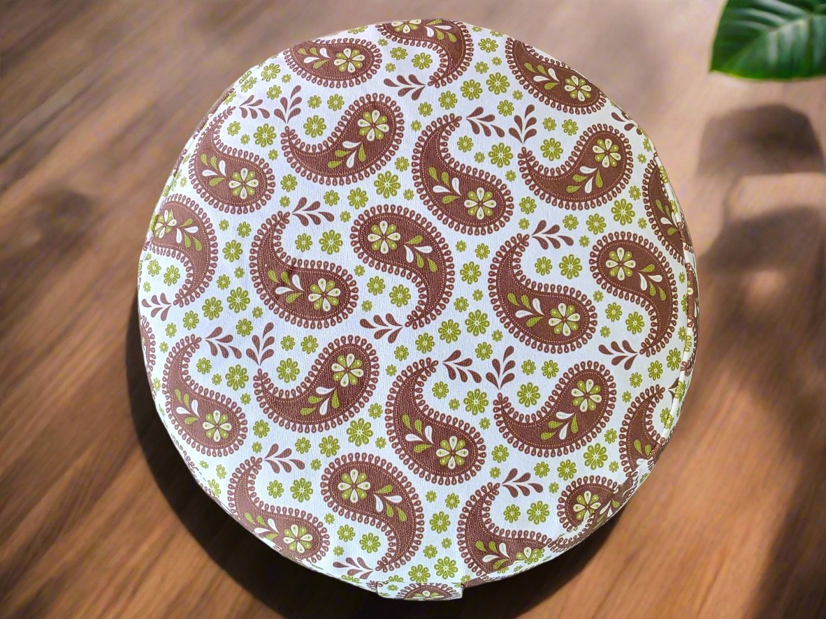 RONDO Meditation Cushion | Paisley | Chocolate - Yoga Soul