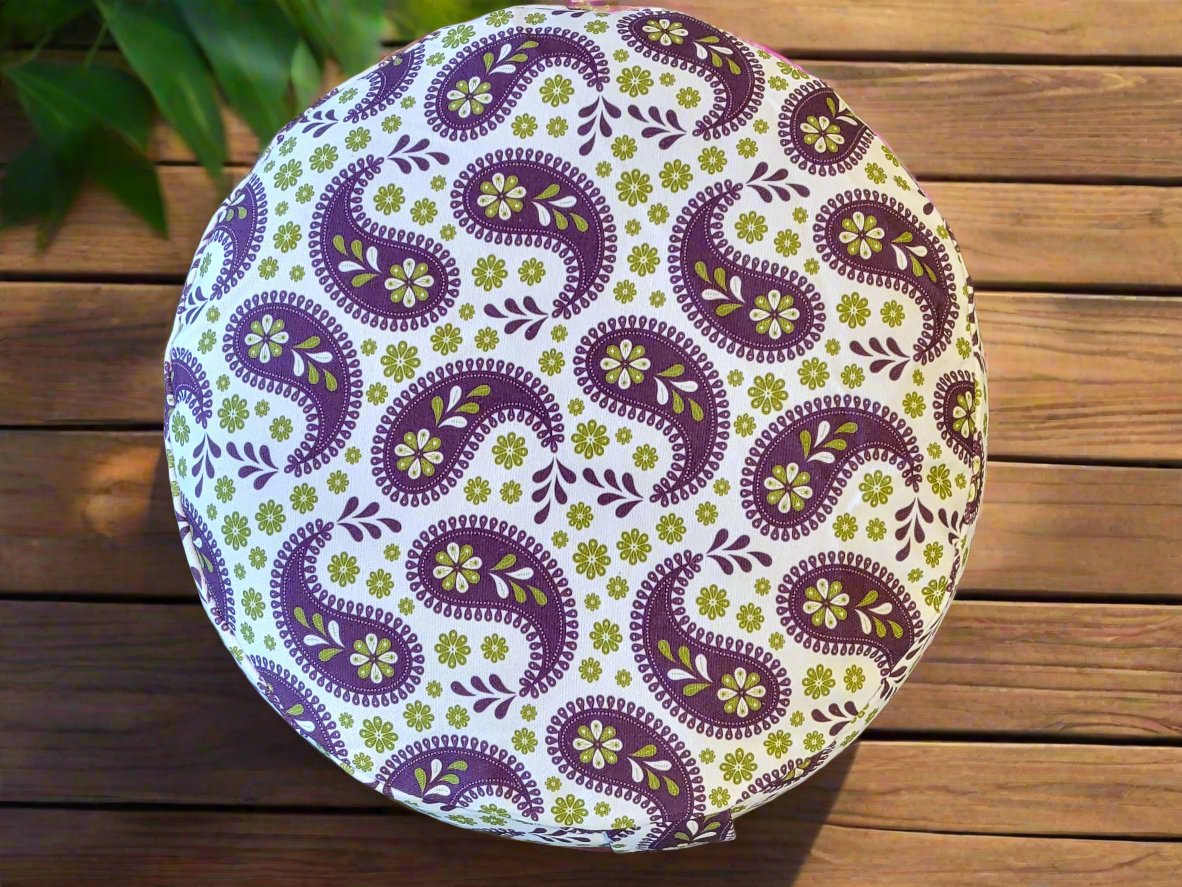 RONDO Meditation Cushion | Paisley | Purple - Yoga Soul