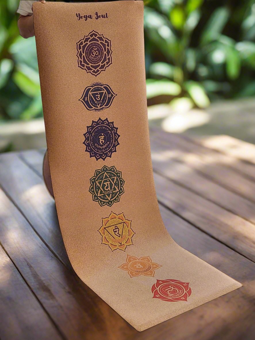 Cork Yoga Mat | Chakra - Yoga Soul