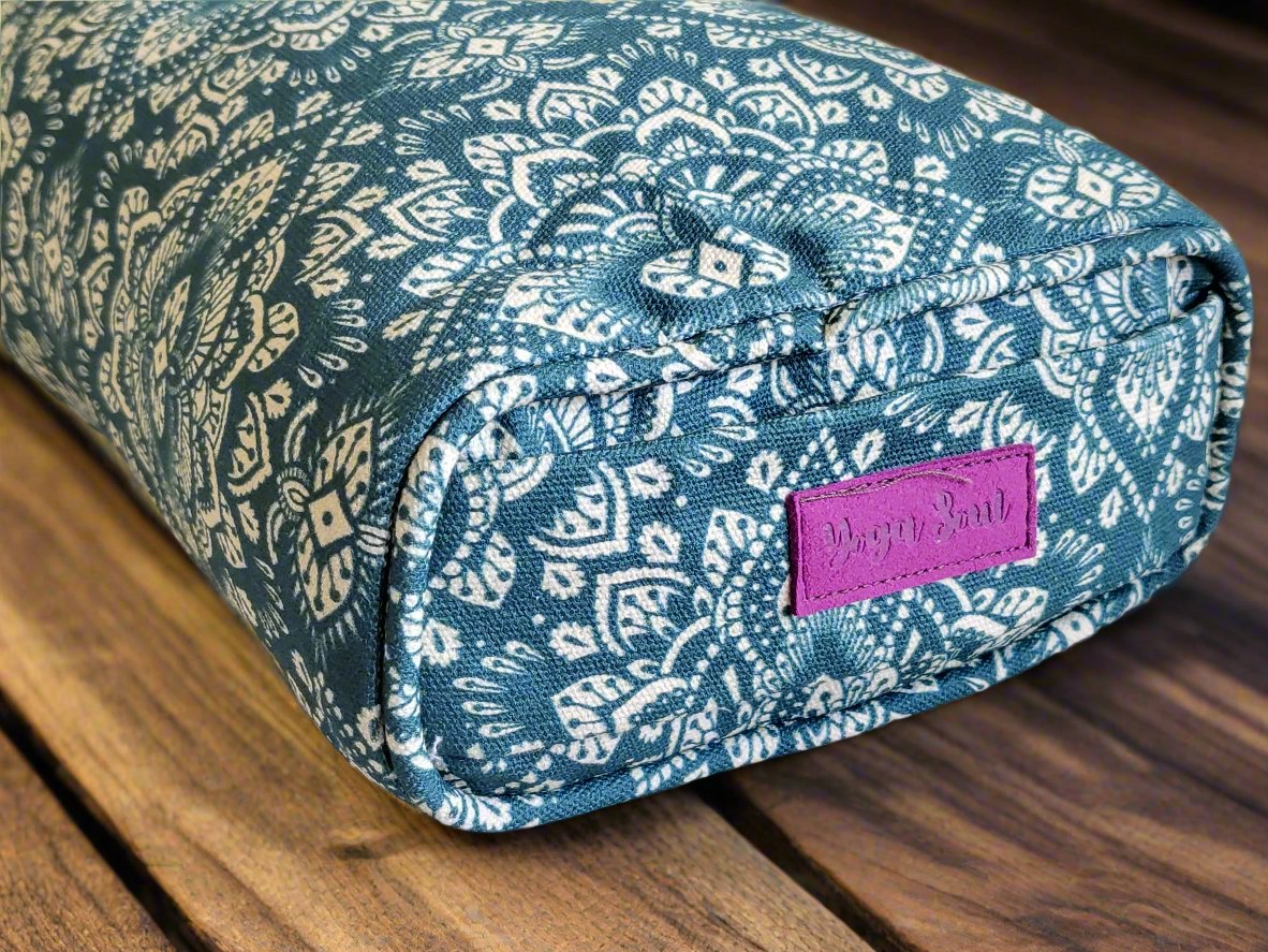 Pranayama Yoga Bolster | Mandala | Trekking Green - Yoga Soul