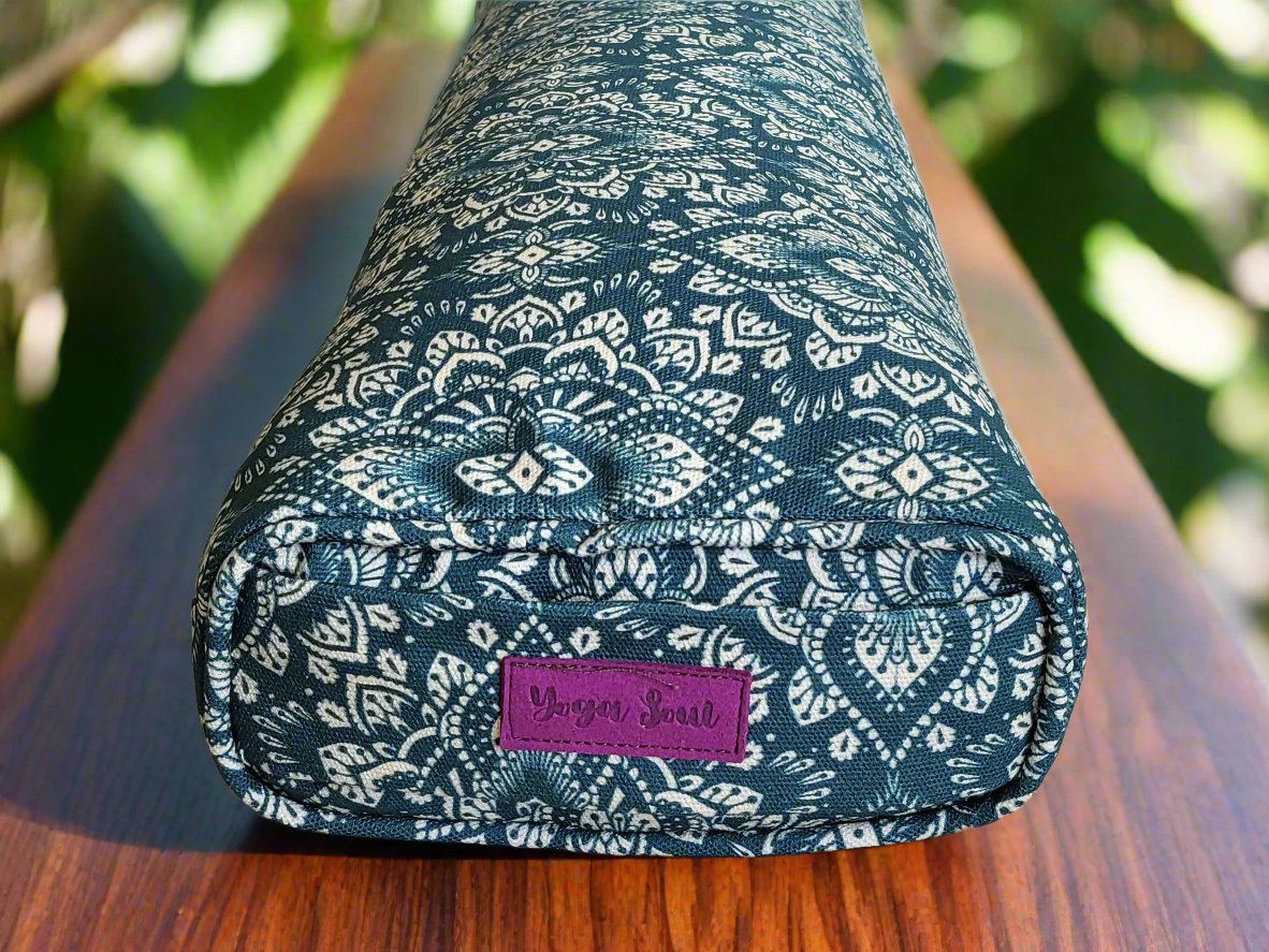 Pranayama Yoga Bolster | Mandala | Trekking Green - Yoga Soul