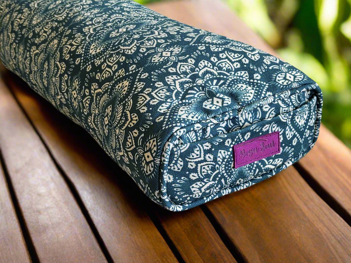 Pranayama Yoga Bolster | Mandala | Trekking Green - Yoga Soul