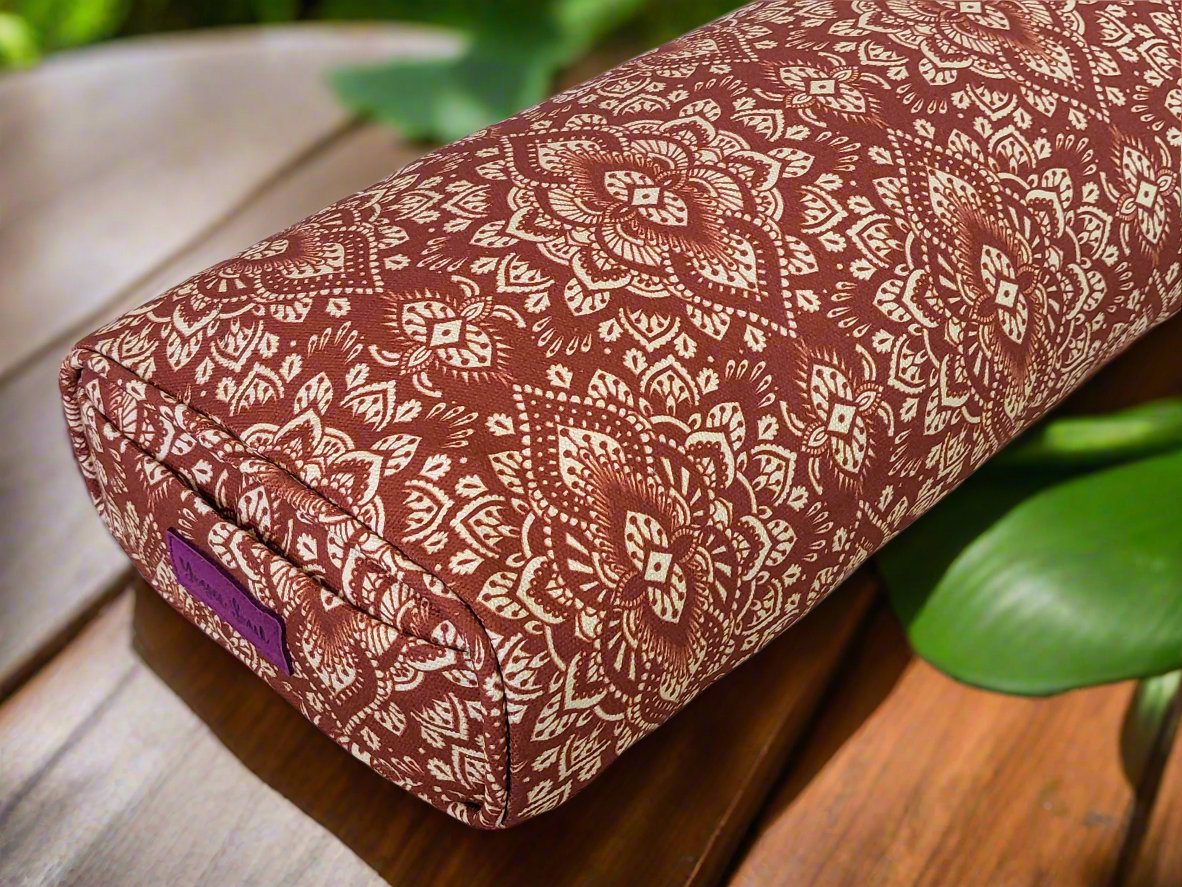 Pranayama Yoga Bolster | Mandala | Rust - Yoga Soul