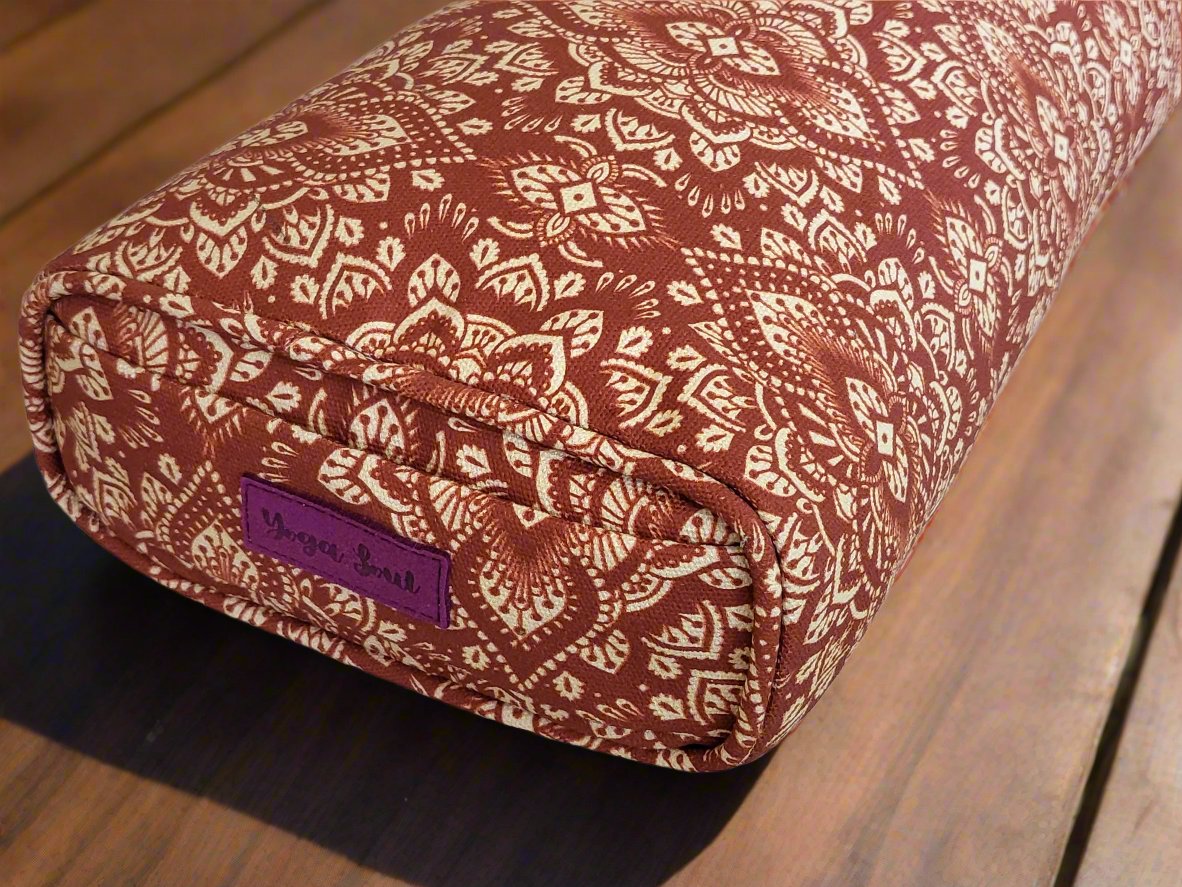 Pranayama Yoga Bolster | Mandala | Rust - Yoga Soul