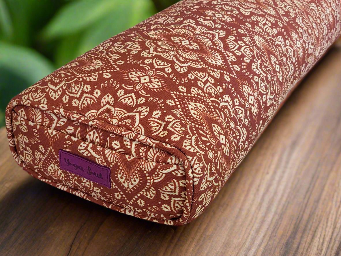 Pranayama Yoga Bolster | Mandala | Rust - Yoga Soul