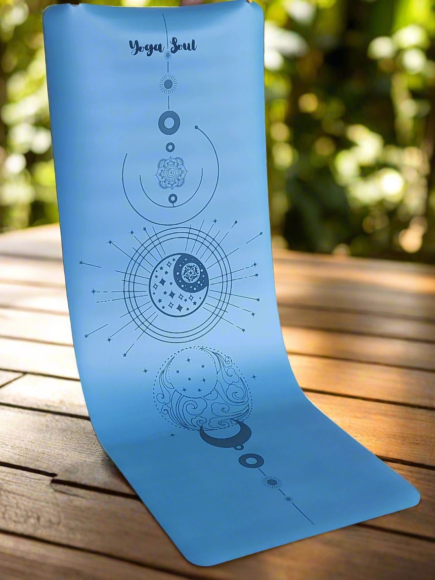 PowerPro Yoga Mat | Ocean Blue | Luna - Yoga Soul