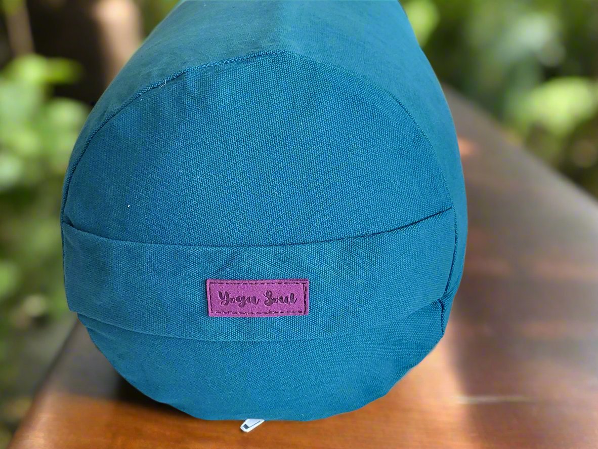 Round Yoga Bolster | Pure | Teal - Yoga Soul