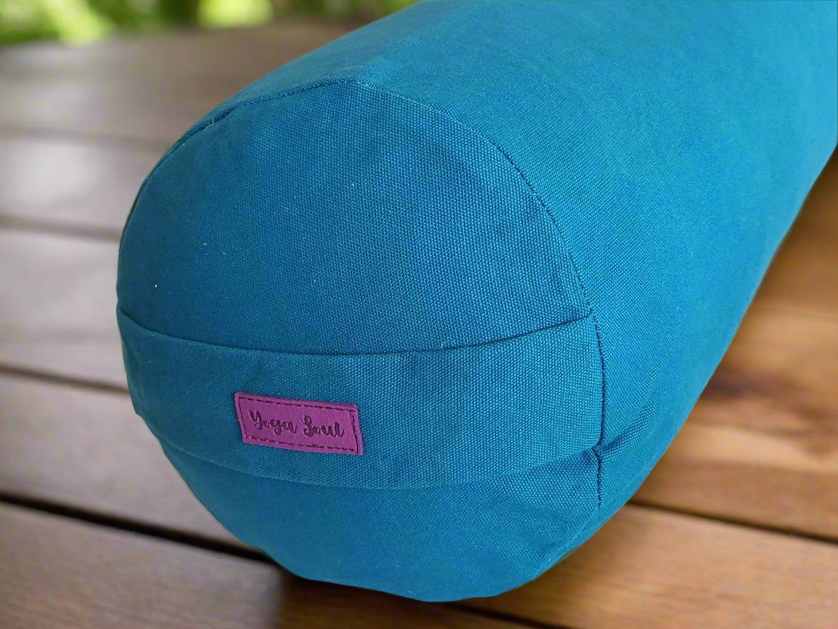 Round Yoga Bolster | Pure | Teal - Yoga Soul