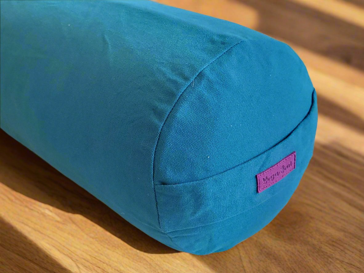 Round Yoga Bolster | Pure | Teal - Yoga Soul