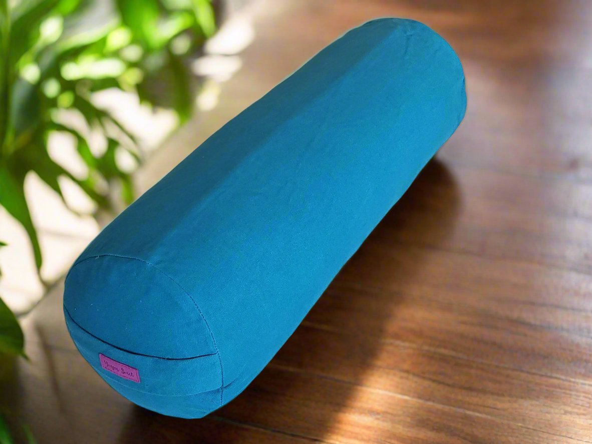 Round Yoga Bolster | Pure | Teal - Yoga Soul