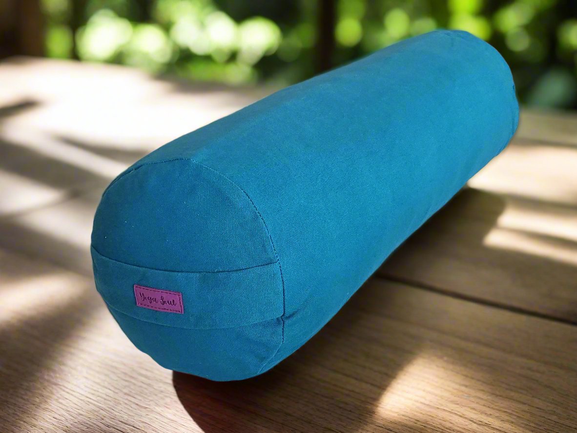 Round Yoga Bolster | Pure | Teal - Yoga Soul