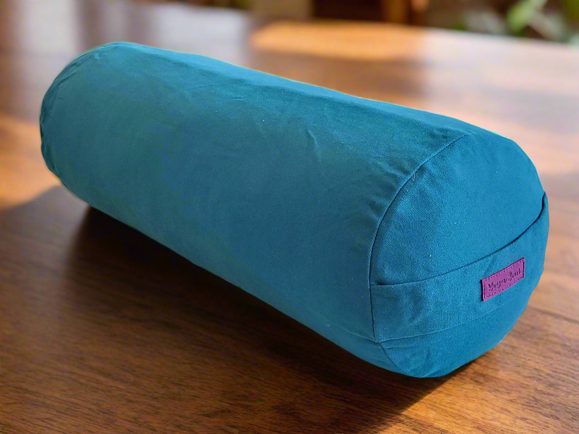 Round Yoga Bolster | Pure | Teal - Yoga Soul