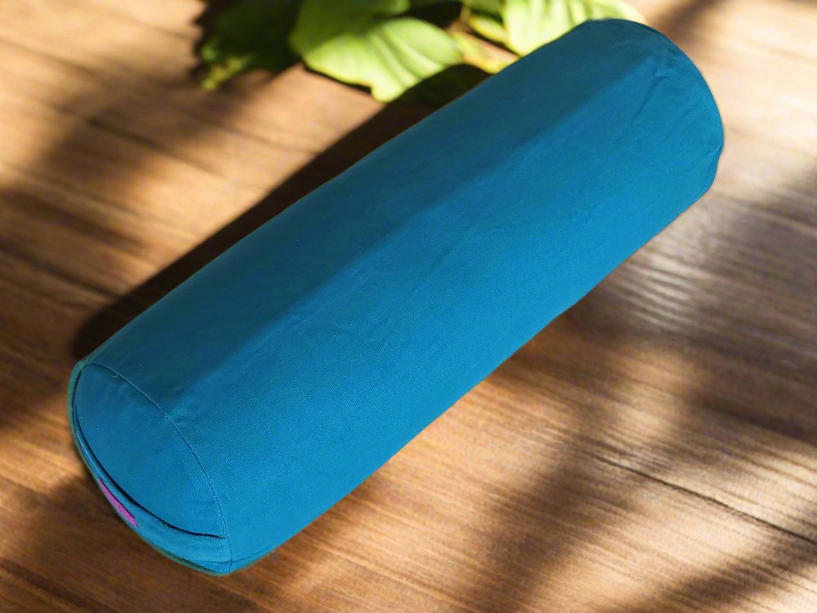 Round Yoga Bolster | Pure | Teal - Yoga Soul