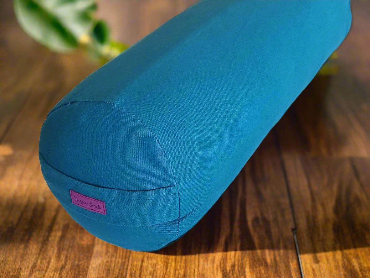 Round Yoga Bolster | Pure | Teal - Yoga Soul