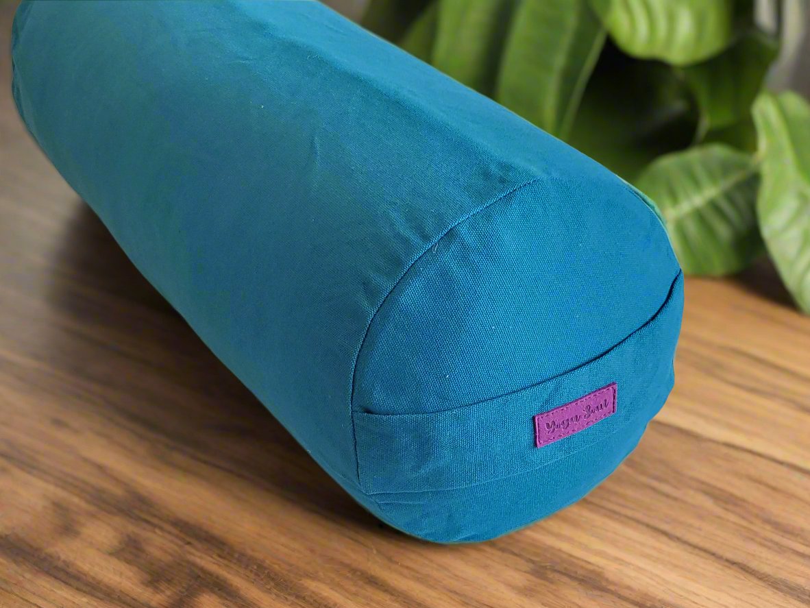 Round Yoga Bolster | Pure | Teal - Yoga Soul