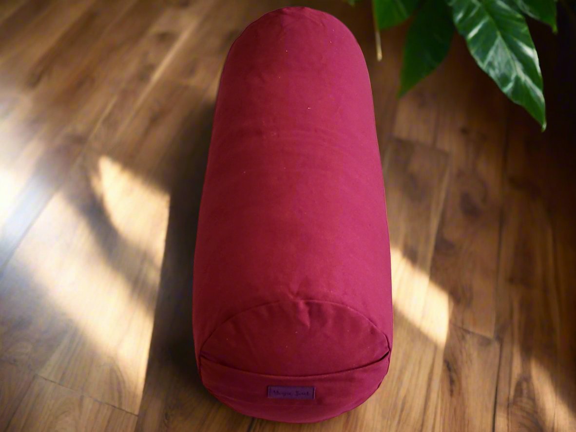 Round Yoga Bolster | Pure | Plum - Yoga Soul