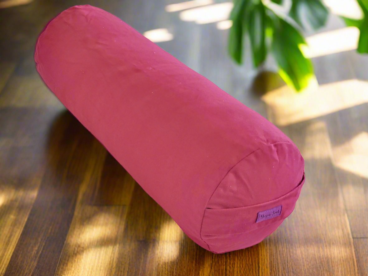 Round Yoga Bolster | Pure | Plum - Yoga Soul