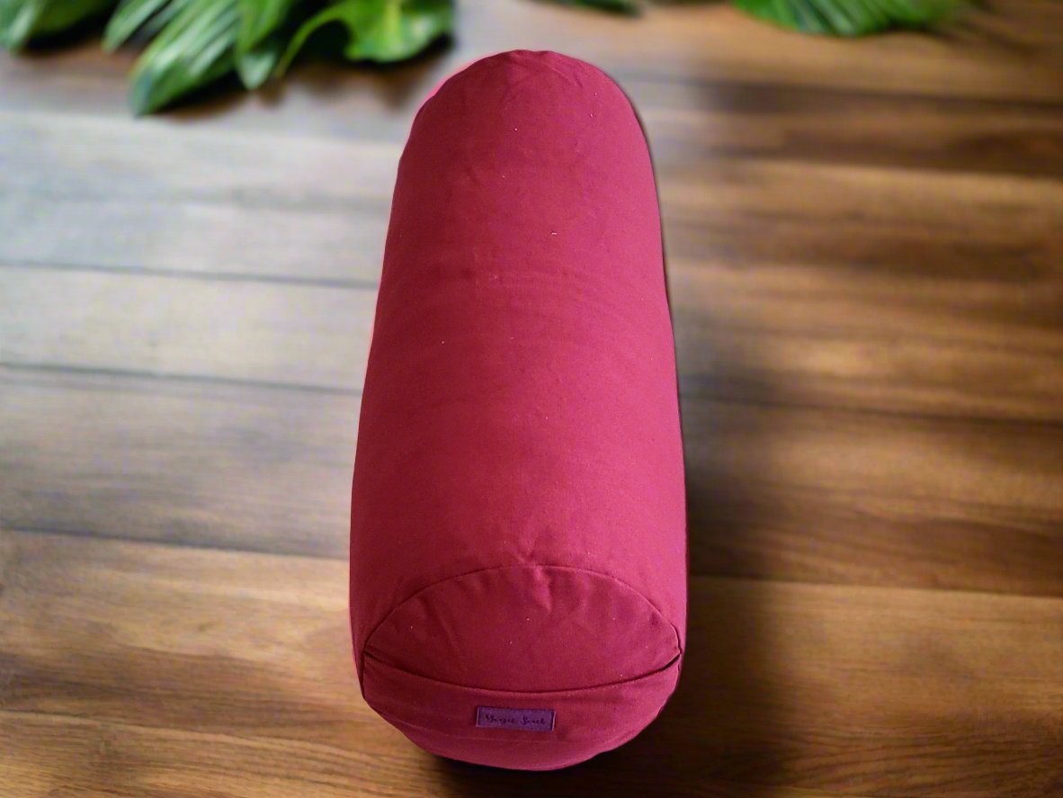 Round Yoga Bolster | Pure | Plum - Yoga Soul