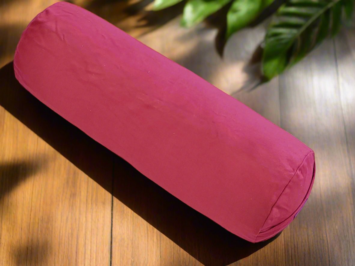 Round Yoga Bolster | Pure | Plum - Yoga Soul