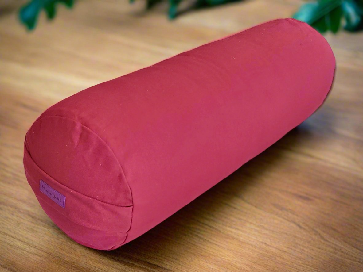 Round Yoga Bolster | Pure | Plum - Yoga Soul