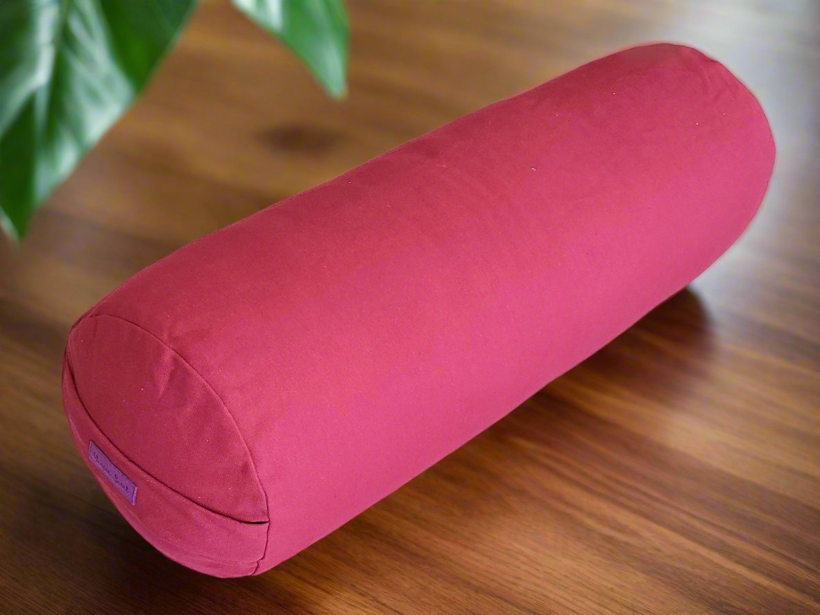 Round Yoga Bolster | Pure | Plum - Yoga Soul