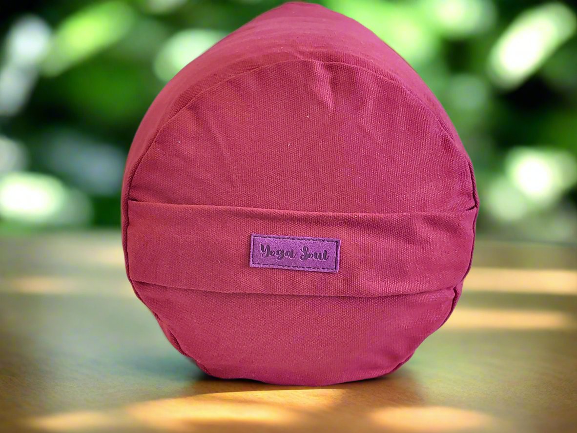 Round Yoga Bolster | Pure | Plum - Yoga Soul